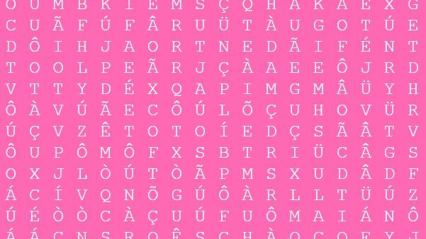 Caça-palavras de três palavras