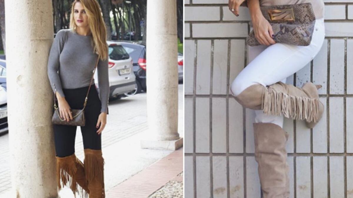 Moda botas con flecos