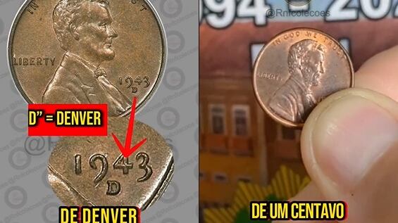 Moeda de centavo de dólar rara