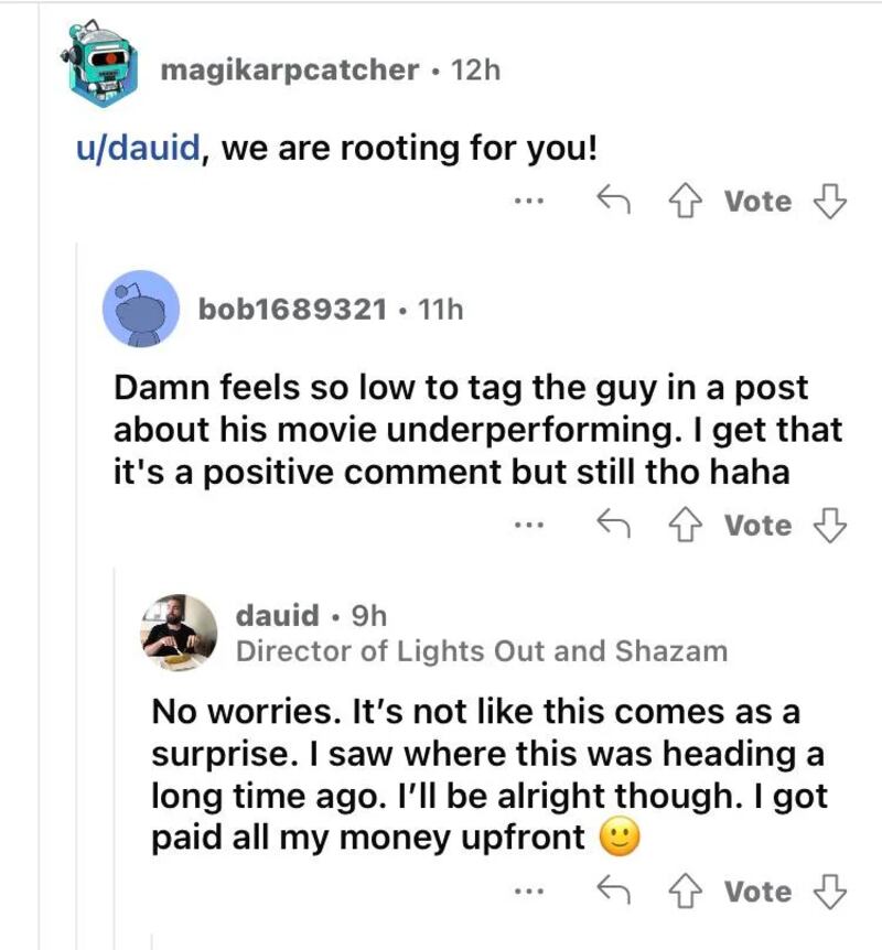 Diretor David F. Sandberg responde fãs no Reddit