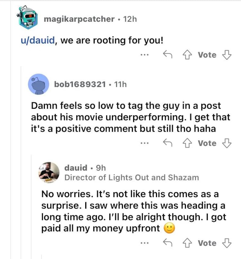 Diretor David F. Sandberg responde fãs no Reddit
