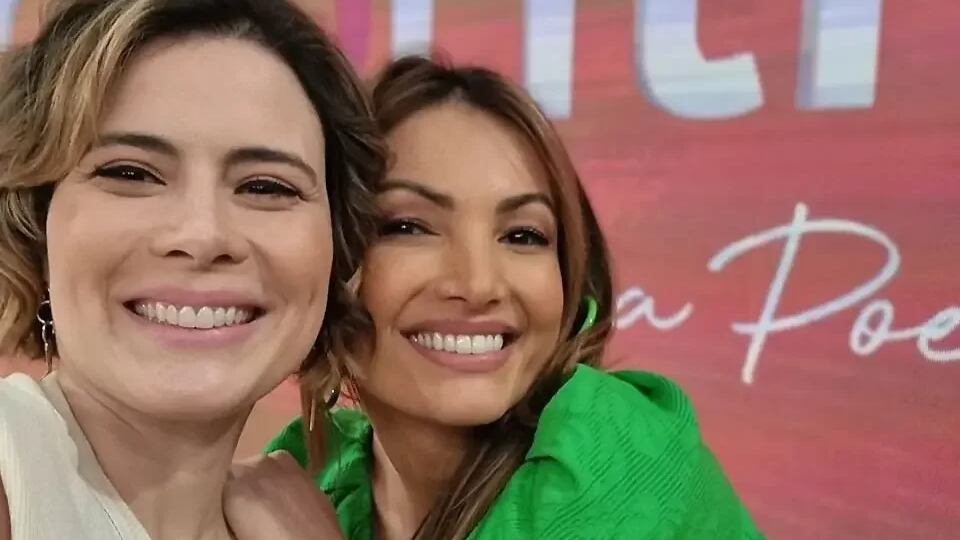 Patrícia Poeta celebra gravidez de Michelle Loreto