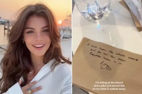 Bilhete com cantada de piloto para passageira viraliza na web: “Mulher mais linda que já vi no mundo”